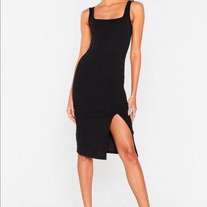 Nasty Gal Squarin to Go Midi Dress, size 2